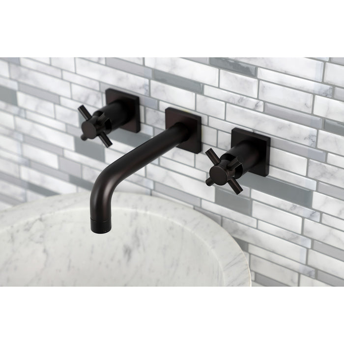 Kingston Brass KS6125DX Concord Double-Handle Wall Mount Bathroom Faucet, Oil Rubbed Bronze