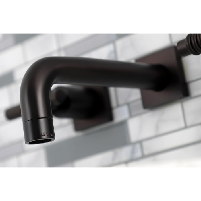 Kingston Brass KS6125ML Milano Double-Handle Wall Mount Bathroom Faucet, Oil Rubbed Bronze