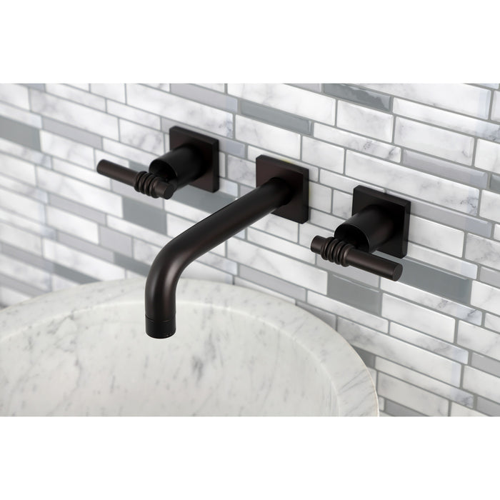 Kingston Brass KS6125ML Milano Double-Handle Wall Mount Bathroom Faucet, Oil Rubbed Bronze