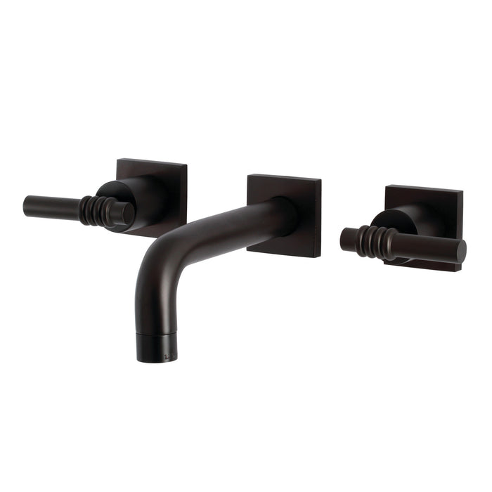 Kingston Brass KS6125ML Milano Double-Handle Wall Mount Bathroom Faucet, Oil Rubbed Bronze