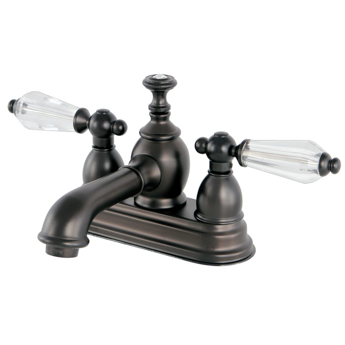 Kingston Brass KS7005WLL Wilshire Double-Handle 4" Centerset Bathroom Faucet with Brass Pop-Up, Oil Rubbed Bronze