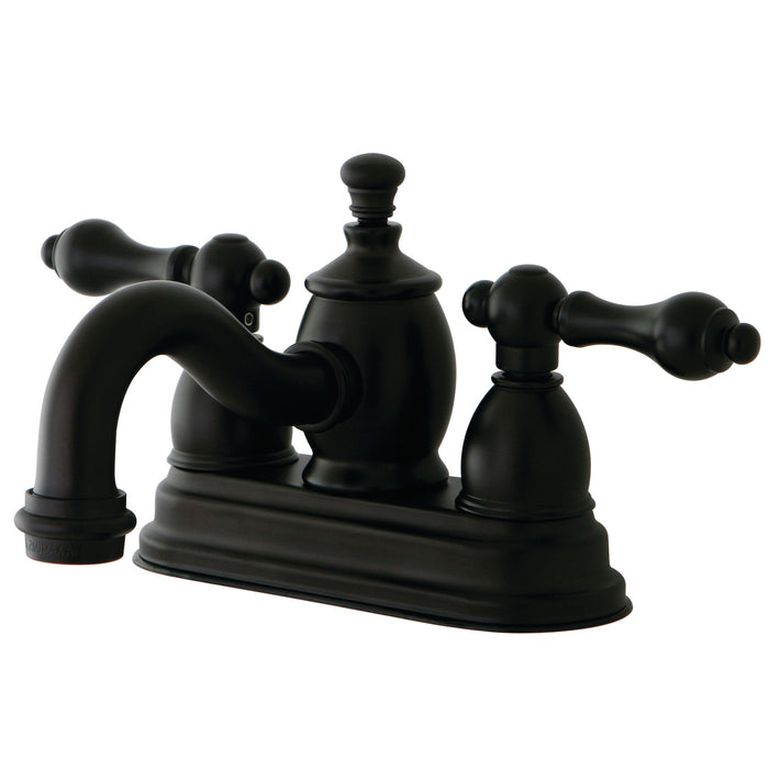 Kingston Brass KS7105AL English Country Double-Handle 4" Centerset Bathroom Faucet with Brass Pop-Up, Oil Rubbed Bronze