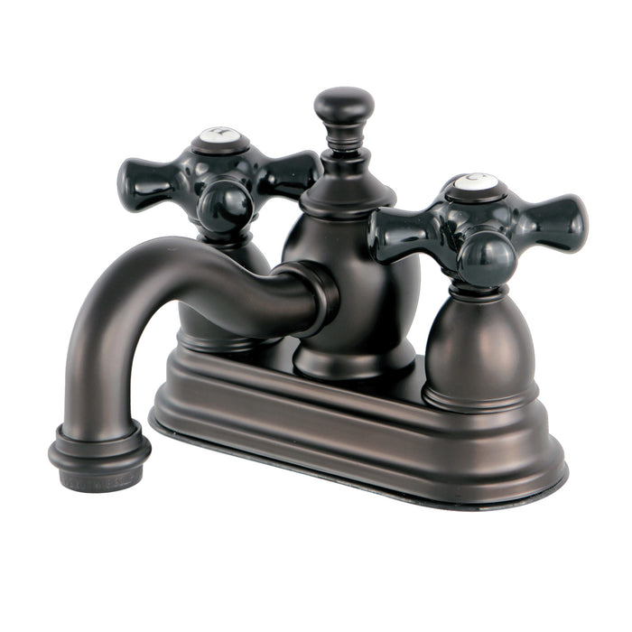 Kingston Brass KS7105PKX Duchess Double-Handle 4" Centerset Bathroom Faucet with Brass Pop-Up, Oil Rubbed Bronze