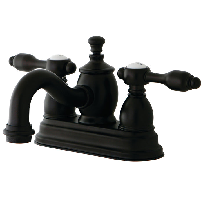 Kingston Brass KS7105TAL Tudor Double-Handle 4" Centerset Bathroom Faucet with Brass Pop-Up, Oil Rubbed Bronze