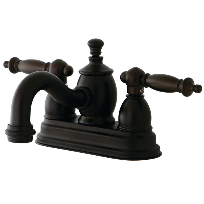 Kingston Brass KS7105TL Templeton Double-Handle 4" Centerset Bathroom Faucet with Brass Pop-Up, Oil Rubbed Bronze