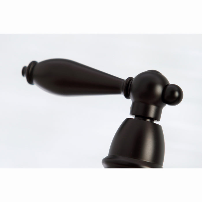 Kingston Brass KS7275ALBS English Country Bridge Kitchen Faucet with Brass Side Sprayer, Oil Rubbed Bronze