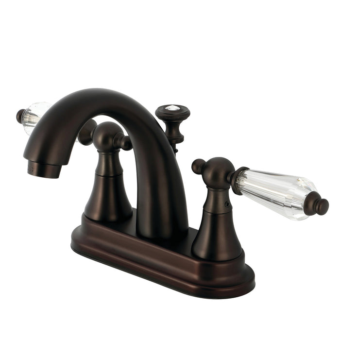 Kingston Brass KS7615WLL Wilshire Double-Handle 4" Centerset Bathroom Faucet with Brass Pop-Up, Oil Rubbed Bronze