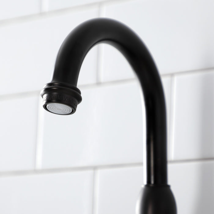 Kingston Brass KS7995AX English Country Bridge Bathroom Faucet with Brass Pop-Up, Oil Rubbed Bronze