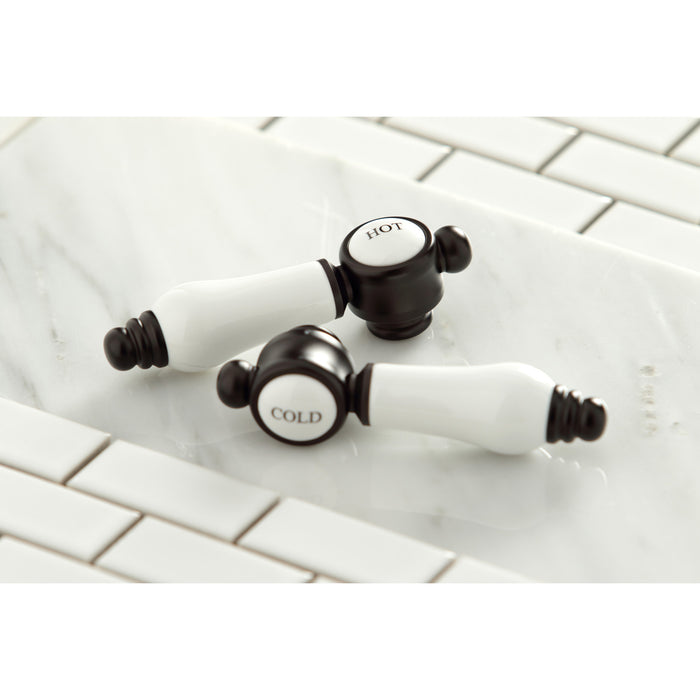 Kingston Brass KS7995BPL Bel-Air Bridge Bathroom Faucet with Brass Pop-Up, Oil Rubbed Bronze