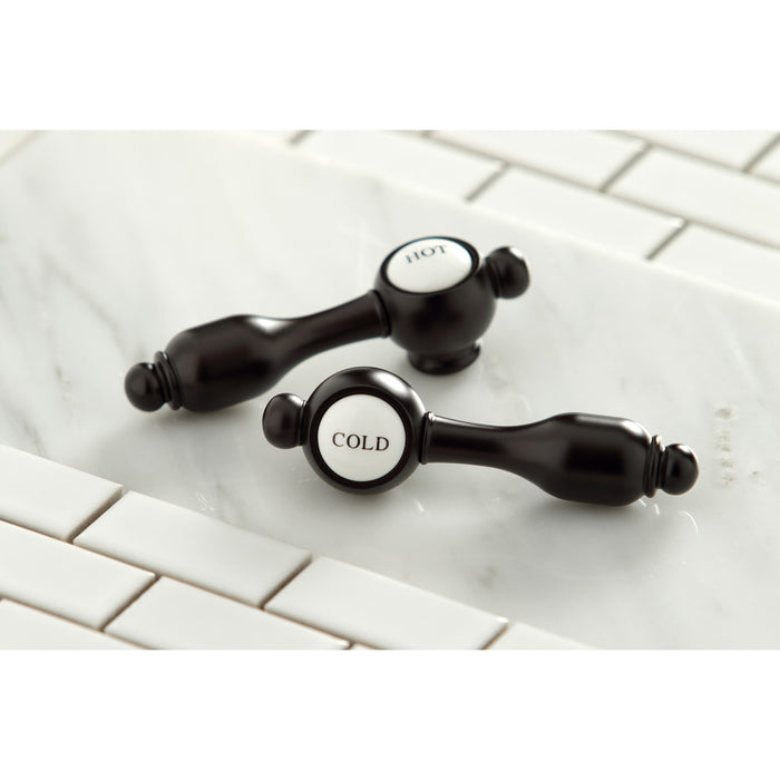 Kingston Brass KS7995TAL Tudor Bridge Bathroom Faucet with Brass Pop-Up, Oil Rubbed Bronze