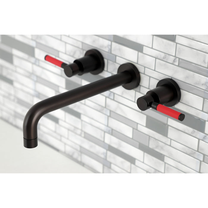 Kingston Brass KS8025DKL Kaiser Two-Handle Wall Mount Tub Faucet, Oil Rubbed Bronze