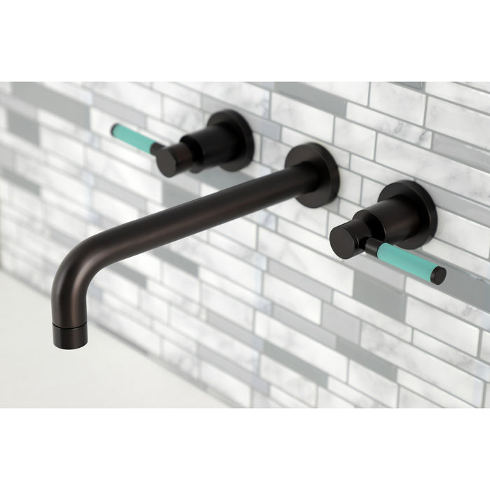 Kingston Brass KS8025DKL Kaiser Two-Handle Wall Mount Tub Faucet, Oil Rubbed Bronze
