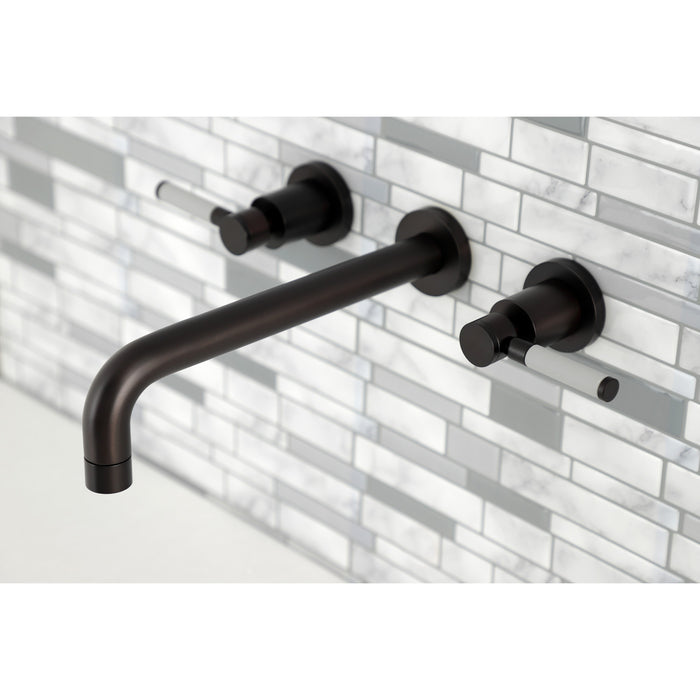 Kingston Brass KS8025DKL Kaiser Two-Handle Wall Mount Tub Faucet, Oil Rubbed Bronze