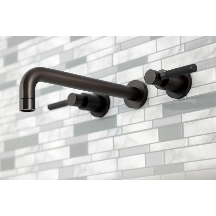 Kingston Brass KS8025DKL Kaiser Two-Handle Wall Mount Tub Faucet, Oil Rubbed Bronze