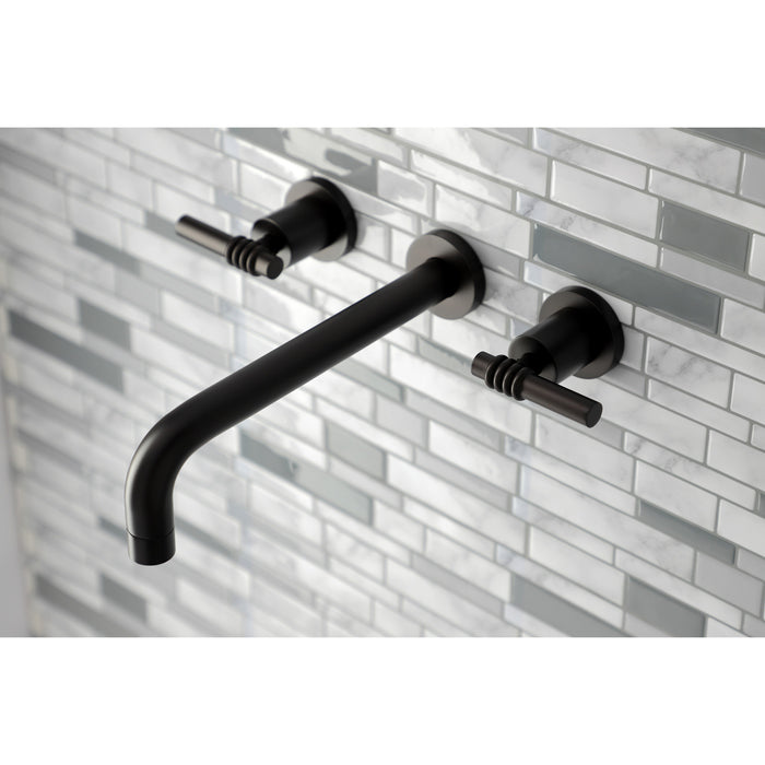 Kingston Brass KS8025ML Milano Two-Handle Wall Mount Tub Faucet, Oil Rubbed Bronze