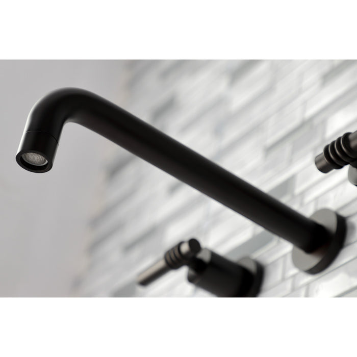 Kingston Brass KS8025ML Milano Two-Handle Wall Mount Tub Faucet, Oil Rubbed Bronze