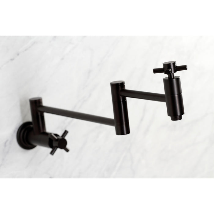 Kingston Brass KS8105DX Concord Wall Mount Pot Filler Faucet, Oil Rubbed Bronze