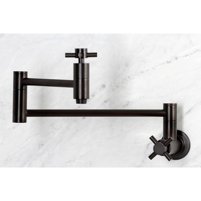 Kingston Brass KS8105DX Concord Wall Mount Pot Filler Faucet, Oil Rubbed Bronze