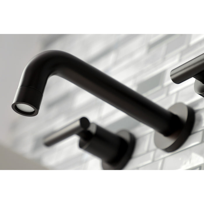 Kingston Brass KS8125CML Manhattan Double-Handle Wall Mount Bathroom Faucet, Oil Rubbed Bronze