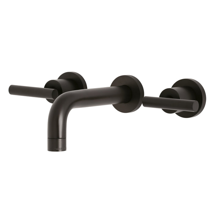 Kingston Brass KS8125CML Manhattan Double-Handle Wall Mount Bathroom Faucet, Oil Rubbed Bronze