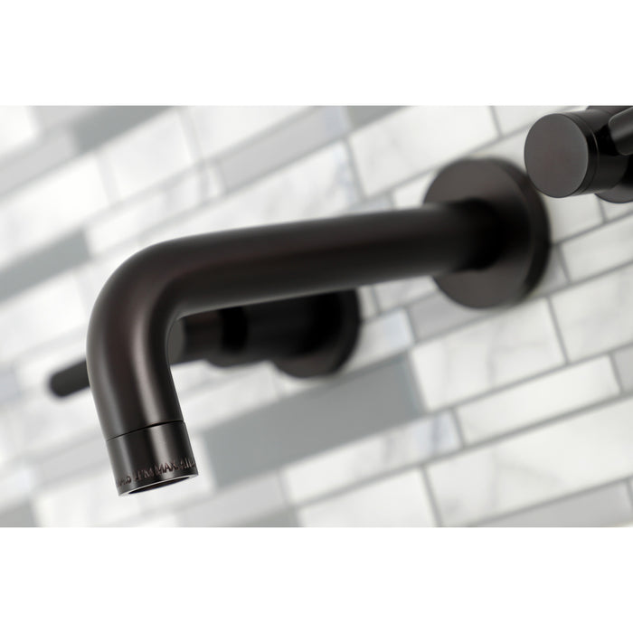 Kingston Brass KS8125DKL Kaiser Double-Handle Wall Mount Bathroom Faucet, Oil Rubbed Bronze