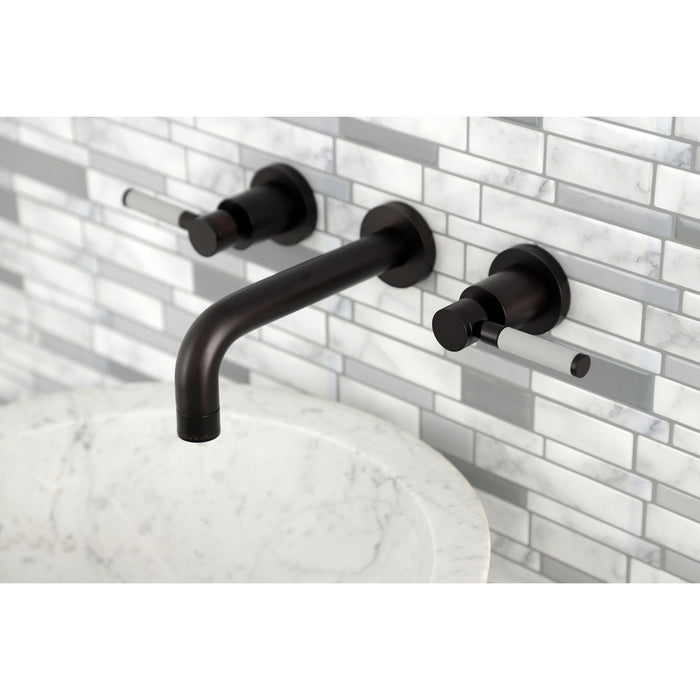 Kingston Brass KS8125DKL Kaiser Double-Handle Wall Mount Bathroom Faucet, Oil Rubbed Bronze