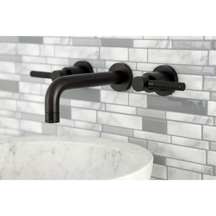 Kingston Brass KS8125DKL Kaiser Double-Handle Wall Mount Bathroom Faucet, Oil Rubbed Bronze