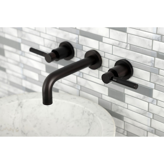 Kingston Brass KS8125DKL Kaiser Double-Handle Wall Mount Bathroom Faucet, Oil Rubbed Bronze