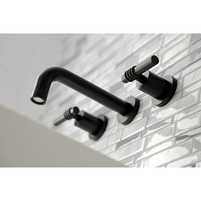 Kingston Brass KS8125ML Milano Double-Handle Wall Mount Bathroom Faucet, Oil Rubbed Bronze