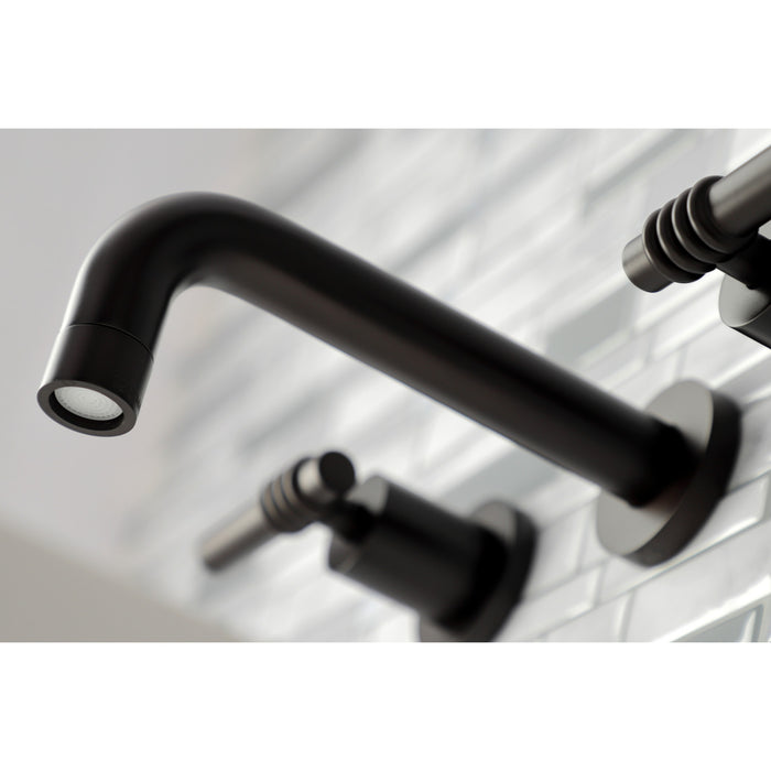 Kingston Brass KS8125ML Milano Double-Handle Wall Mount Bathroom Faucet, Oil Rubbed Bronze