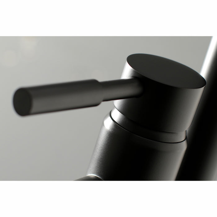 Kingston Brass KS8130DL Concord Freestanding Tub Faucet with Hand Shower, Matte Black