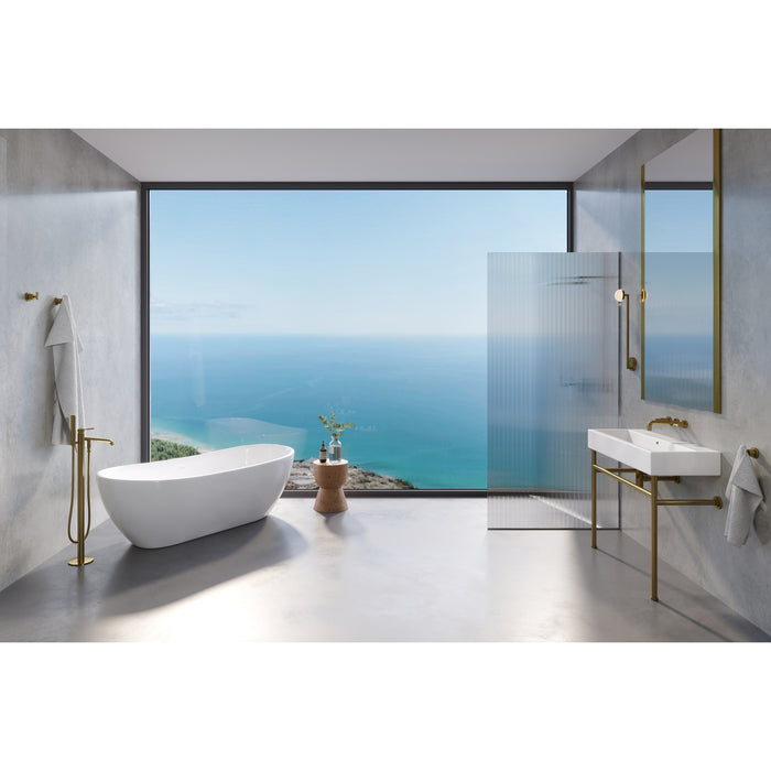 Kingston Brass KS8131DL Concord Freestanding Tub Faucet with Hand Shower, Polished Chrome