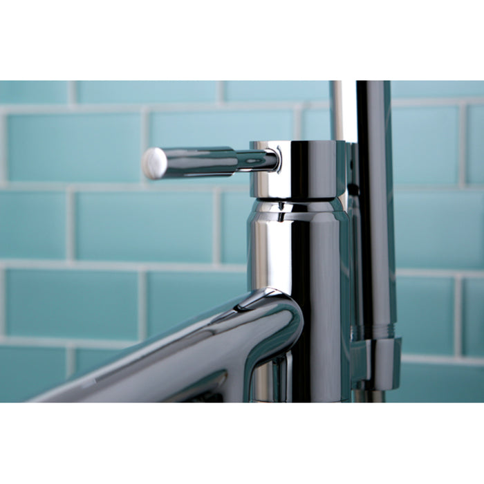 Kingston Brass KS8131DL Concord Freestanding Tub Faucet with Hand Shower, Polished Chrome