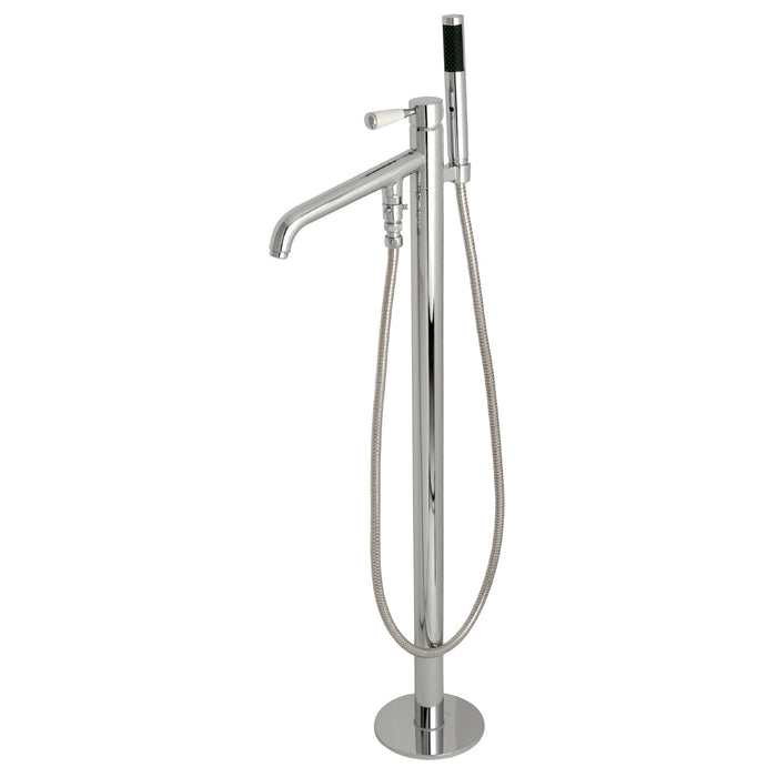 Kingston Brass KS8131DPL Paris Freestanding Tub Faucet with Hand Shower, Polished Chrome