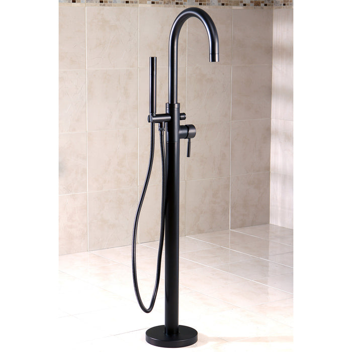 Kingston KS8155DL Concord Freestanding Tub Faucet with Hand Shower, Oil Rubbed Bronze