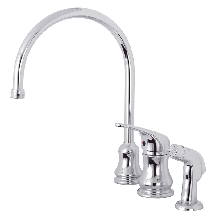 Kingston Brass KS821CSP Single-Handle Kitchen Faucet, Polished Chrome