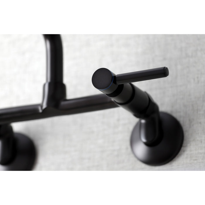 Kingston Brass KS823ORB Concord Two-Handle Wall-Mount Kitchen Faucet, Oil Rubbed Bronze