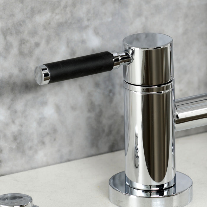 Kingston Brass KS8251DKLBS Kaiser Bridge Kitchen Faucet with Brass Side Sprayer, Polished Chrome