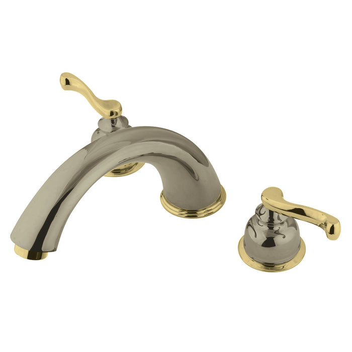 Kingston Brass KS8369FL Royale Two-Handle Roman Tub Faucet, Brushed Nickel/Polished Brass