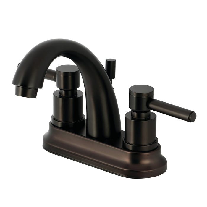 Kingston Brass KS8615DL Concord Double-Handle 4" Centerset Bathroom Faucet with Brass Pop-Up, Oil Rubbed Bronze