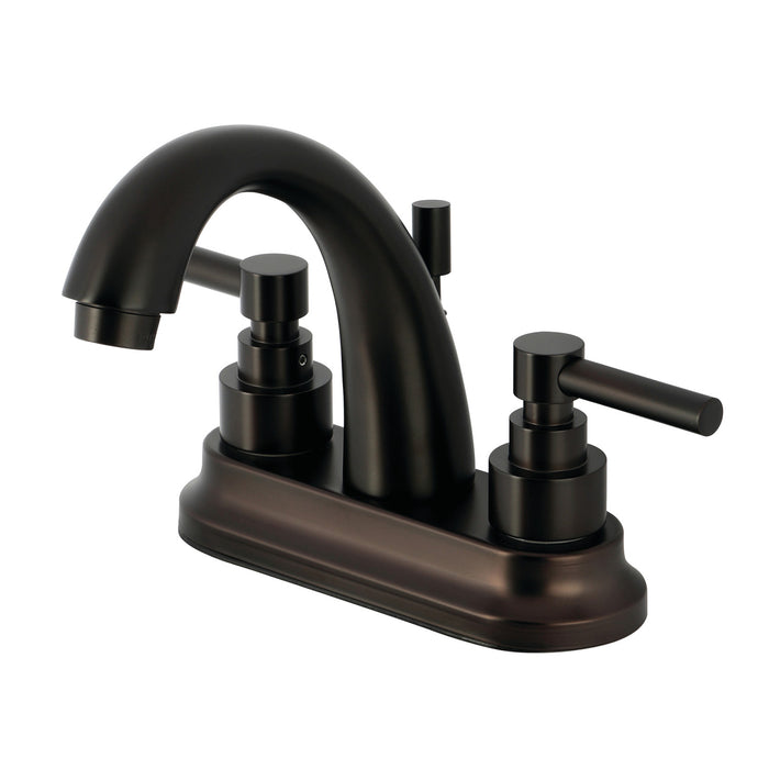 Kingston Brass KS8615EL Elinvar Double-Handle 4" Centerset Bathroom Faucet with Brass Pop-Up, Oil Rubbed Bronze