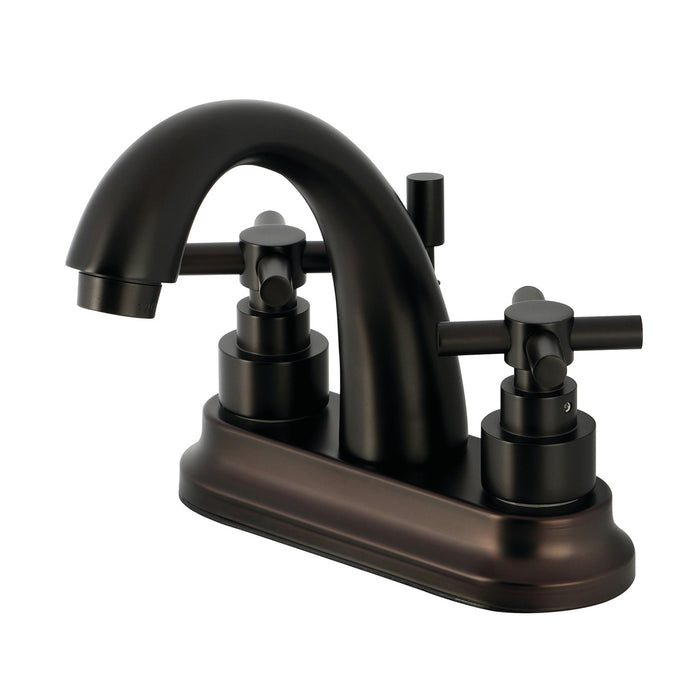 Kingston Brass KS8615EX Elinvar Double-Handle 4" Centerset Bathroom Faucet with Brass Pop-Up, Oil Rubbed Bronze