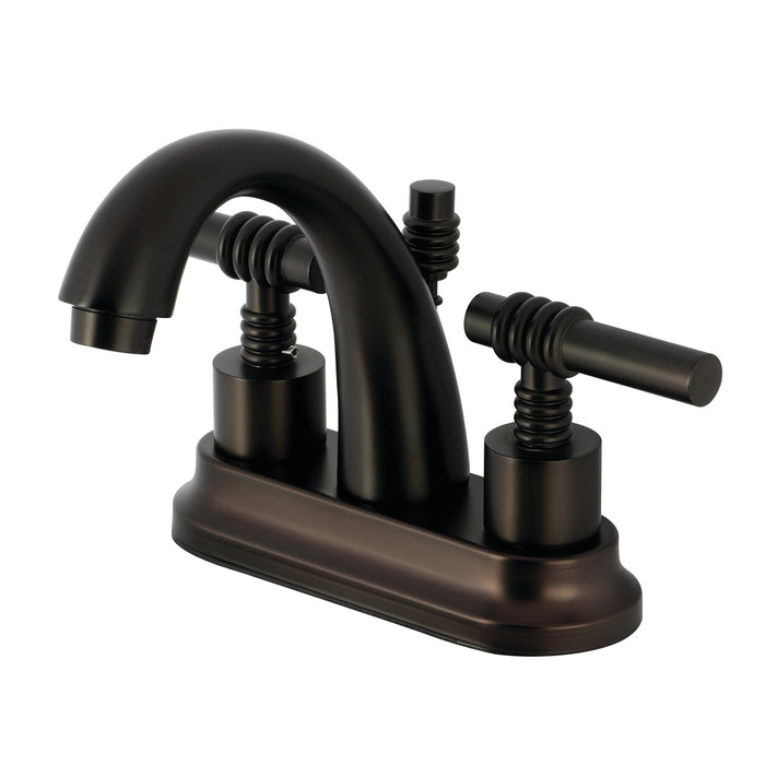 Kingston Brass KS8615ML Milano Double-Handle 4" Centerset Bathroom Faucet with Brass Pop-Up, Oil Rubbed Bronze