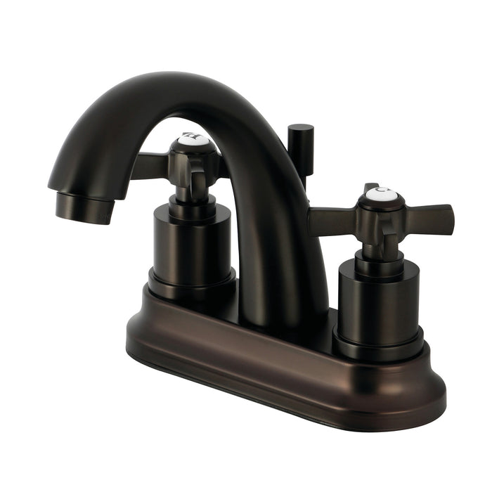 Kingston Brass KS8615ZX Millennium Double-Handle 4" Centerset Bathroom Faucet with Brass Pop-Up, Oil Rubbed Bronze