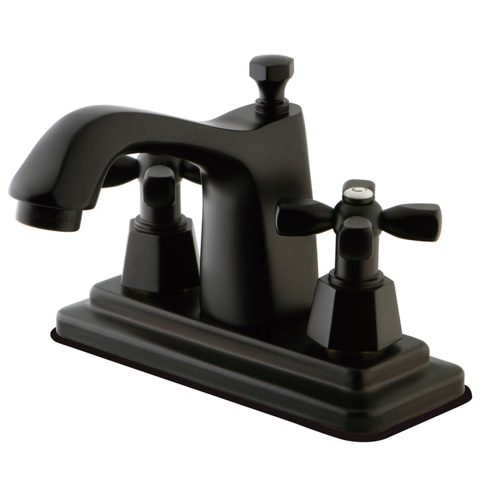 Kingston Brass KS8645HX  Double-Handle 4" Centerset Bathroom Faucet with Brass Pop-Up, Oil Rubbed Bronze