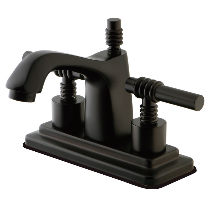 Kingston Brass KS8645ML Milano Double-Handle 4" Centerset Bathroom Faucet with Brass Pop-Up, Oil Rubbed Bronze