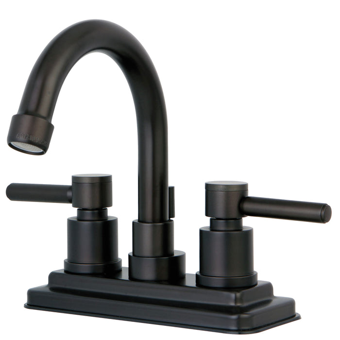 Kingston Brass KS8665DL Concord Double-Handle 4" Centerset Bathroom Faucet with Brass Pop-Up, Oil Rubbed Bronze