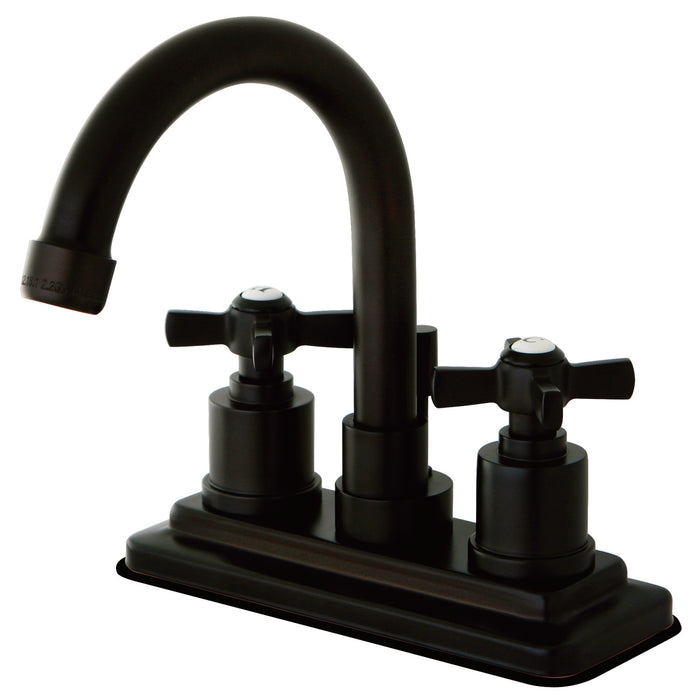 Kingston Brass KS8665ZX Millennium Double-Handle 4" Centerset Bathroom Faucet with Brass Pop-Up, Oil Rubbed Bronze