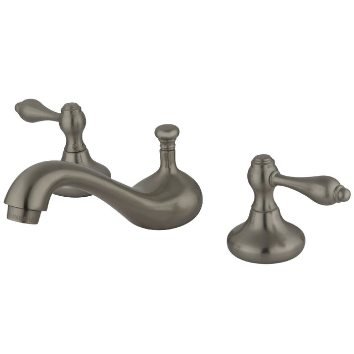Kingston Brass KS948AL  Widespread Bathroom Faucet with ABS Pop-Up Drain, Brushed Nickel
