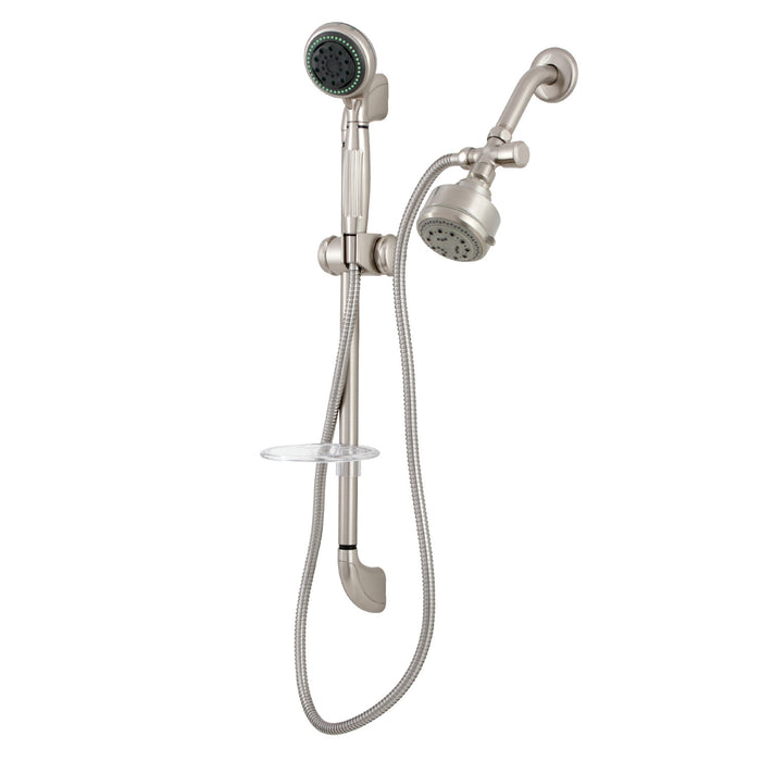 Kingston Brass KSK2528SG8 Made to Match Shower System with 22" Slide Bar and Hand Shower, Brushed Nickel